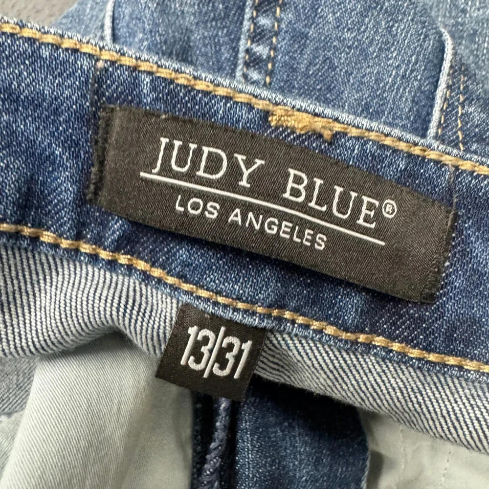 Judy Blue Jeans Womens 13/31 (33x28 ACTUAL) Skinny Fit Blue Denim Stretch